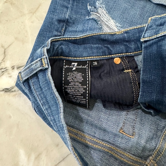 7 Seven for All Mankind Denim Medium Wash Shorts Size 28 - Picture 3 of 3